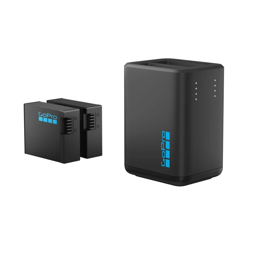 CARGADOR DOBLE GOPRO ENDURO Y 2 BATERIAS HERO13 - Impulso Shop