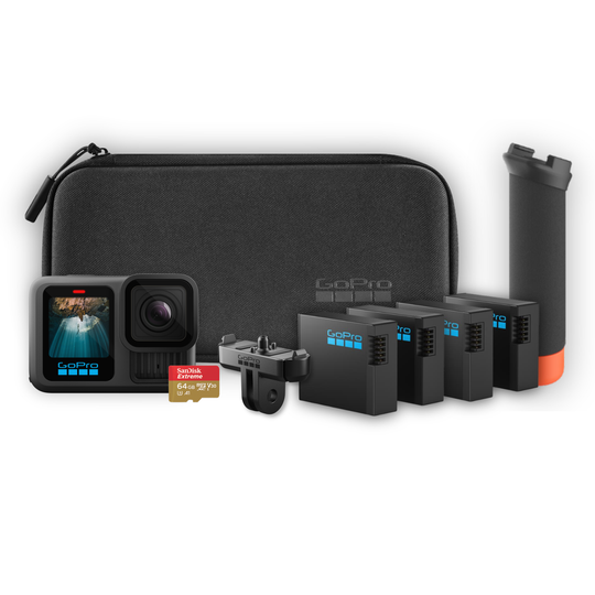 CÁMARA DE ACCIÓN GOPRO HERO 13 HOLIDAY BUNDLE + ACCESORIOS DE REGALO